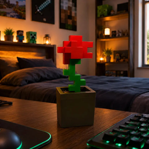 Minecraft Pixel Rose - 1