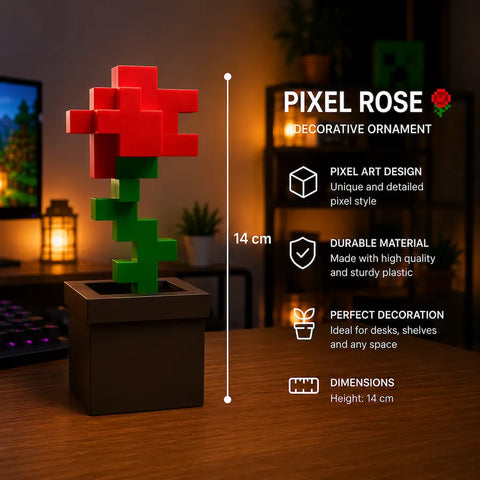 Minecraft Pixel Rose - 2